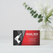 Zuhause-Reparatur | Drill-Symbol | Abstrakte Panel Visitenkarte (Stehend Vorderseite)