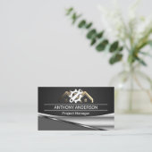 Zuhause-Reparatur-Logo-Power-Tools Visitenkarte (Stehend Vorderseite)