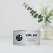 Zuhause-Reparatur | Property Manager | Metallische Visitenkarte (Stehend Vorderseite)