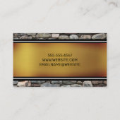 Zuhause-Reparatur | Stone Wall |Goldene Schwarz-we Visitenkarte (Rückseite)