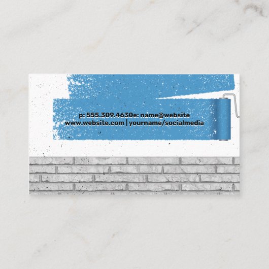 Zuhause-Reparatur | Toolbox | Paint | Mauer Visitenkarte (Rückseite)