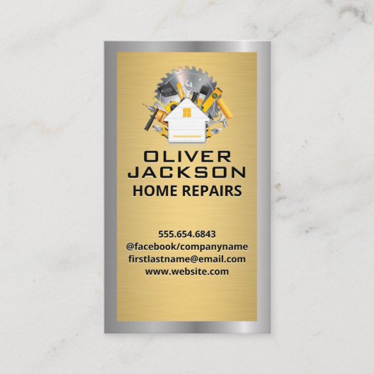 Zuhause-Reparatur | Toolbox Visitenkarte (Vorderseite)