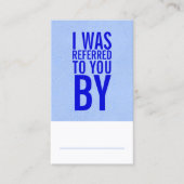 Zuhause Reparatur- und Maintenance-Überweisungskar Empfehlungskarte (Vorderseite)