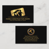 Zuhause Reparatur von Gold Rectangle Box Visitenkarte (Vorne/Hinten)