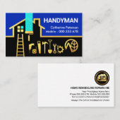 Zuhause-Reparaturen an Gold-Gebäude-Rahmen Visitenkarte (Vorne/Hinten)