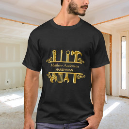 Zuhause-Reparaturen an Goldbarren T-Shirt