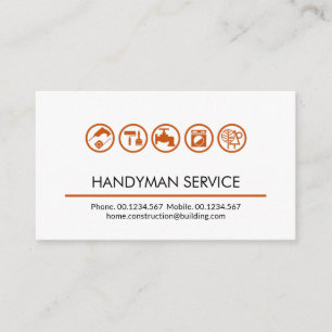 Zuhause-Reparaturen von Handyman Tools Visitenkarte