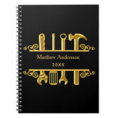 Zuhause-Reparaturgeschäft für Black Gold-Tools Notizblock (Vorderseite)