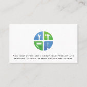 Zuhause-Reparatursymbole | Holz Visitenkarte (Rückseite)