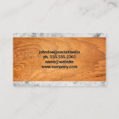 Zuhause-Reparatursymbole | Holzmarmor Visitenkarte (Rückseite)