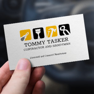 Zuhause-Reparaturwerkzeuge für Handyman Carpenter Visitenkarte