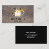 Zuhause-Reparaturwerkzeuge | Metall-Hintergrund Visitenkarte (Vorne/Hinten)