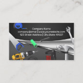 Zuhause-Reparaturwerkzeuge Visitenkarte (Rückseite)