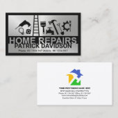 Zuhause reparieren auf Silberplatte Signage Master Visitenkarte (Vorne/Hinten)