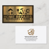 Zuhause reparieren von Goldplatten Signage Master Visitenkarte (Vorne/Hinten)