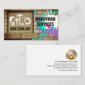 Zuhause repariert Ziegelmauer-Spritzer Visitenkarte (Vorne/Hinten)