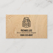 Zuhause-Restaurierung Sperrholz Custom QR Visitenkarte (Vorderseite)