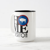 ZUHAUSE Riverton Wyoming 15oz Zweifarbige Tasse (Vorderseite Links)