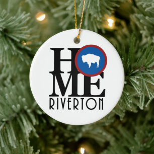 ZUHAUSE Riverton Wyoming Keramik Ornament