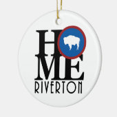ZUHAUSE Riverton Wyoming Keramik Ornament (Links)
