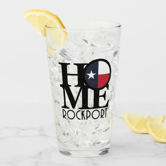 ZUHAUSE Rockport Texas Glas (Vorderseite Ice)