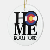 ZUHAUSE Rocky Ford Colorado Keramik Ornament (Links)