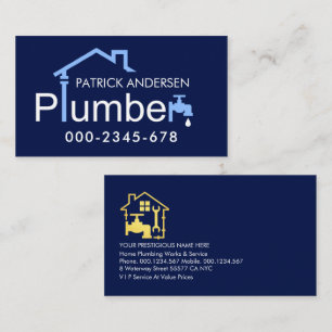 Zuhause-Rohrleitung für Creative Plumber Visitenkarte