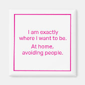 Zuhause (rosa) magnet (Vorne)