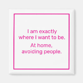 Zuhause (rosa) magnet