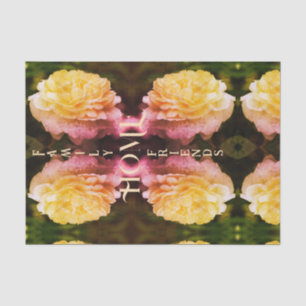 Zuhause-Rose Inspirationswörter Vintage Entsprechu Seidenpapier