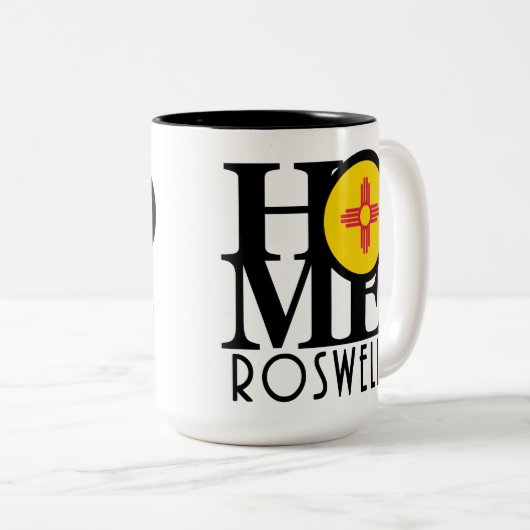 ZUHAUSE Roswell New Mesico 15oz Zweifarbige Tasse (VorderseiteRechts)