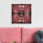 Zuhause Rote Rose Abstrakt Inspirationswörter Leinwanddruck (Insitu (Wohnzimmer))