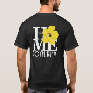 ZUHAUSE Royal Kunia Gelber Hibiskus (Rückseite) T-Shirt