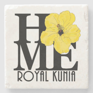 ZUHAUSE Royal Kunia Yellow Hibiskus Steinuntersetzer
