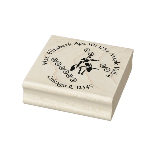 Zuhause-Rücksendeadresse der Bull Rider-Familie Gummistempel (Stempel)