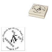 Zuhause-Rücksendeadresse der Bull Rider-Familie Gummistempel (Stempel)