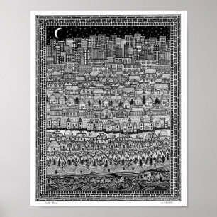 Zuhause rudert Plakat