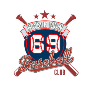 Zuhause Run 69 Baseball Club Funny Graphic T-Shirt