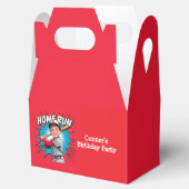 Zuhause Run Boy Baseball Birthday Bash Geschenkschachtel (Geöffnet)