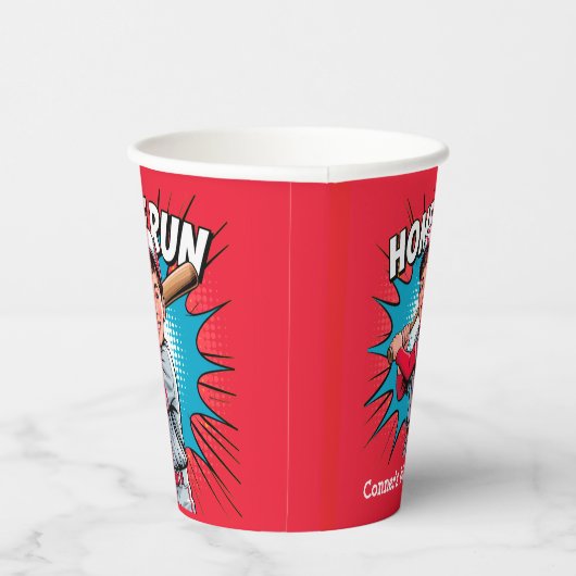 Zuhause Run Boy Baseball Birthday Bash Pappbecher (Rechts)