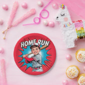 Zuhause Run Boy Baseball Birthday Bash Pappteller (Party)