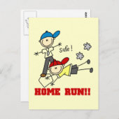Zuhause Run Boys Baseball Tshirts und Geschenke Postkarte (Vorne/Hinten)