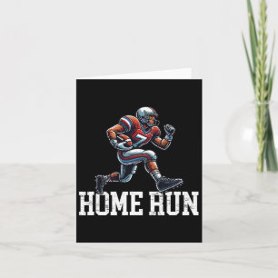 Zuhause Run Funny Baseball Football Mash-up Karte