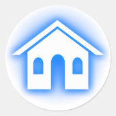 Zuhause Runder Aufkleber (Vorderseite)