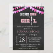 Zuhause Run's a Girl Baby Shower Einladung (Vorderseite)