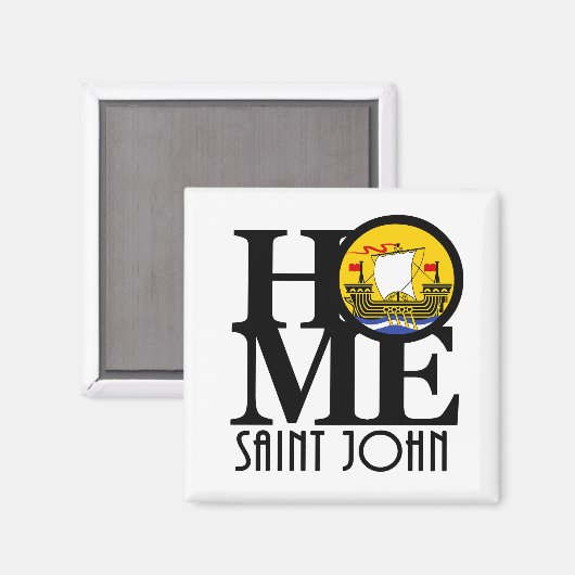 ZUHAUSE Saint John New Brunswick Magnet (Vorderseite/Rückseite)