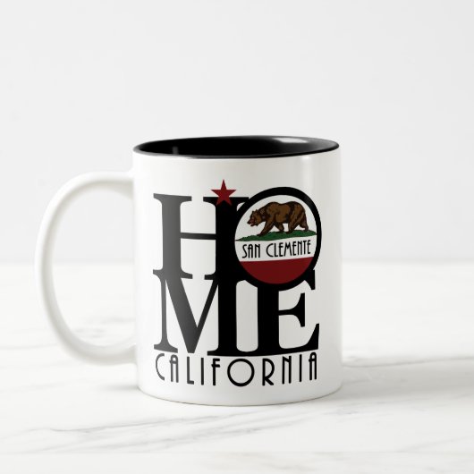 ZUHAUSE San Clemente Kalifornien Zweifarbige Tasse (Links)
