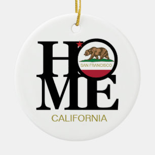 ZUHAUSE San Francisco California Porzellan Ornamen Keramik Ornament