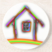 Zuhause Sandstein Untersetzer (Vorne)