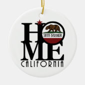 ZUHAUSE Santa Barbara California Keramik Ornament (Vorne)
